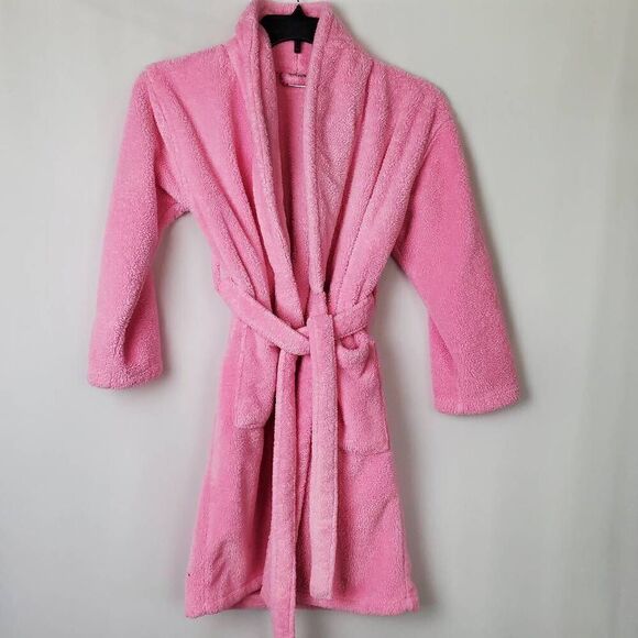 CHAKIR linen Pink Large Bathrobe - Picture 1 of 4